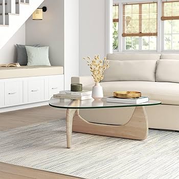 HR783 ETHAN ALLEN ガラストップテーブル　猫脚　コーヒーテーブル Amazon.co.jp: ガラステーブル おしゃれ 三角形コーヒーテーブル